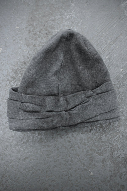 14thAddiction Early 00s Grey Layered Metal Piecing Beanie detail | DRIEW GARMENTS