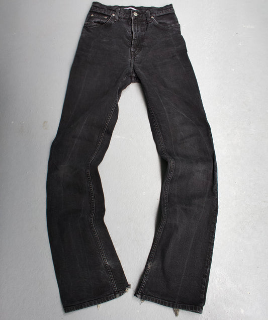 Helmut Lang Late 00s Extended Washed Grey Denim