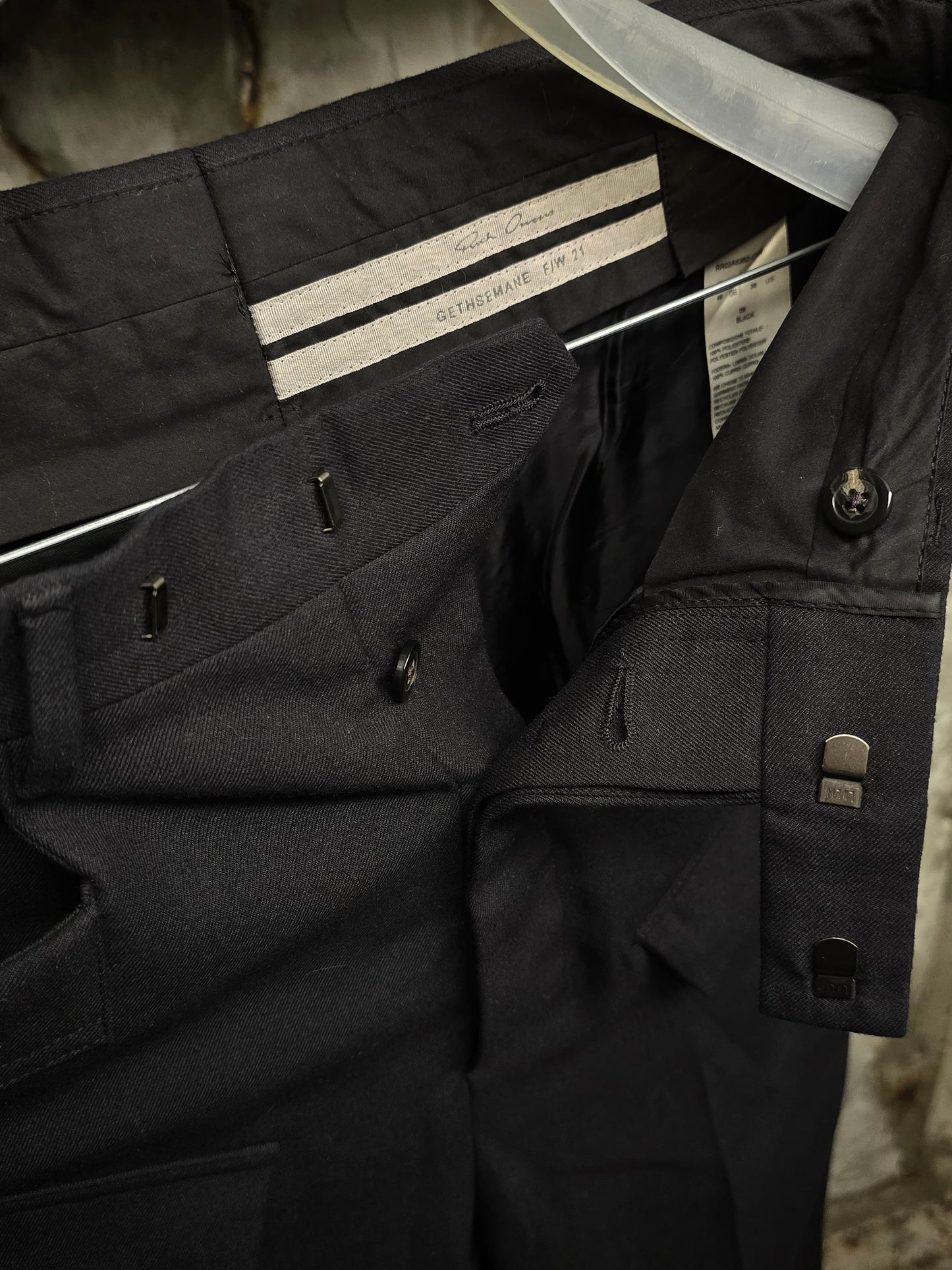 Rick Owens AW21 "GETHSEMANE" Astaires Cropped Security Pocket Pants