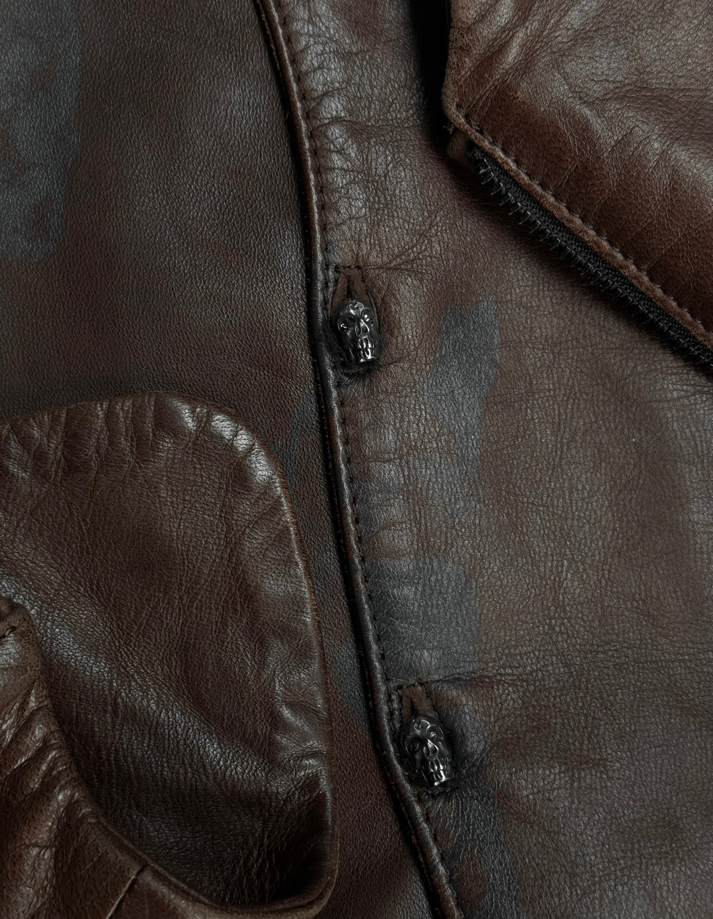 IfSixWasNine 'SHIRT GYPSY-G.0. J/M' Foliage Print Horse Leather Shirt