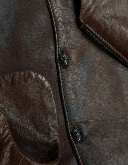 IfSixWasNine 'SHIRT GYPSY-G.0. J/M' Foliage Print Horse Leather Shirt