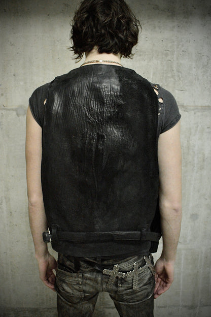 Carol Christian Poell 'AM/2608 CUBS-PTC/010' Object-dyed Horse Culatta Leather Vest Bag