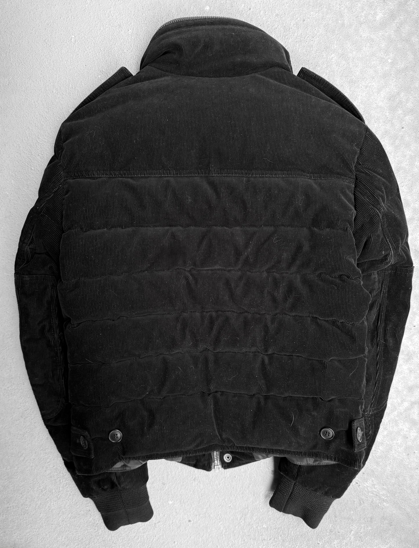 Saint Laurent Paris AW17 'BAD LIEUTENANT' Concealed Hooded Corduroy Puffer Jacket