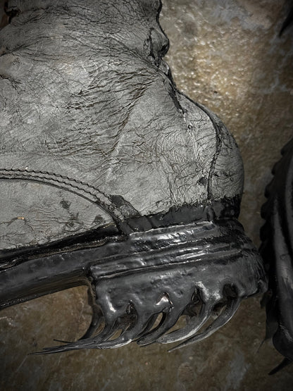 Carol Christian Poell ‘AM/2759P-IN XDERMA-PTC/010’ Reflective Kangaroo Leather Spur-Biter Prosthetic  detail | DRIEW GARMENTS