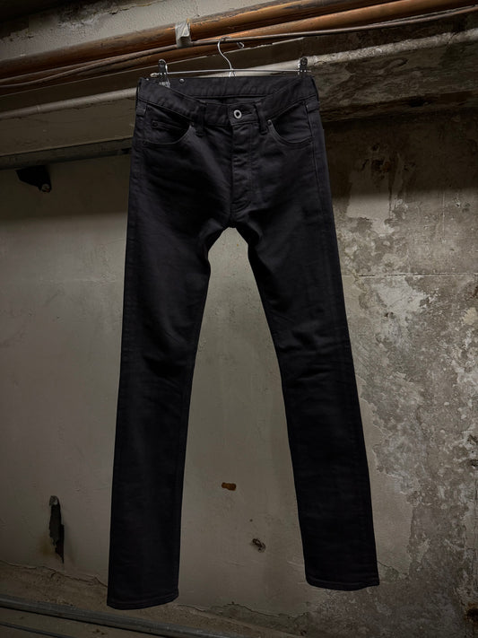 Isamu Katayama "BACKLASH" AW14 Lizard Leather Patch 5 Pocket Skinny Denim