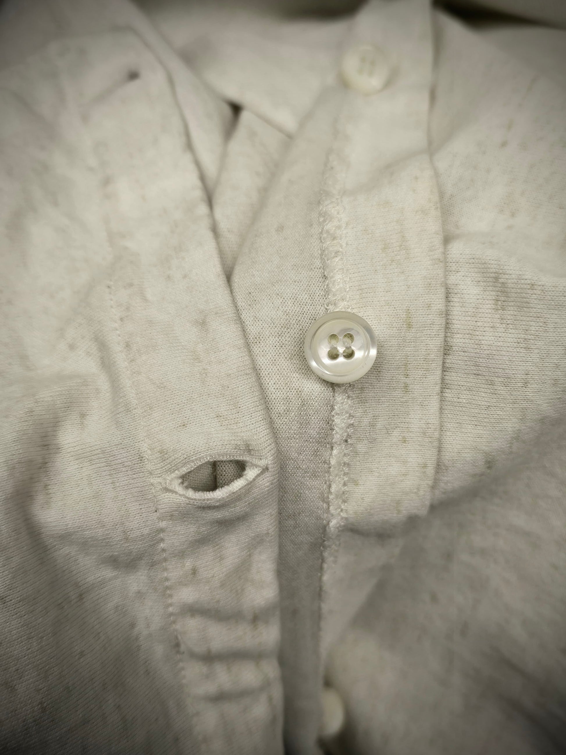 Carol Christian Poell SS05 "Dispossessed" Acid-Treated Flap Tank Top detail | DRIEW GARMENTS