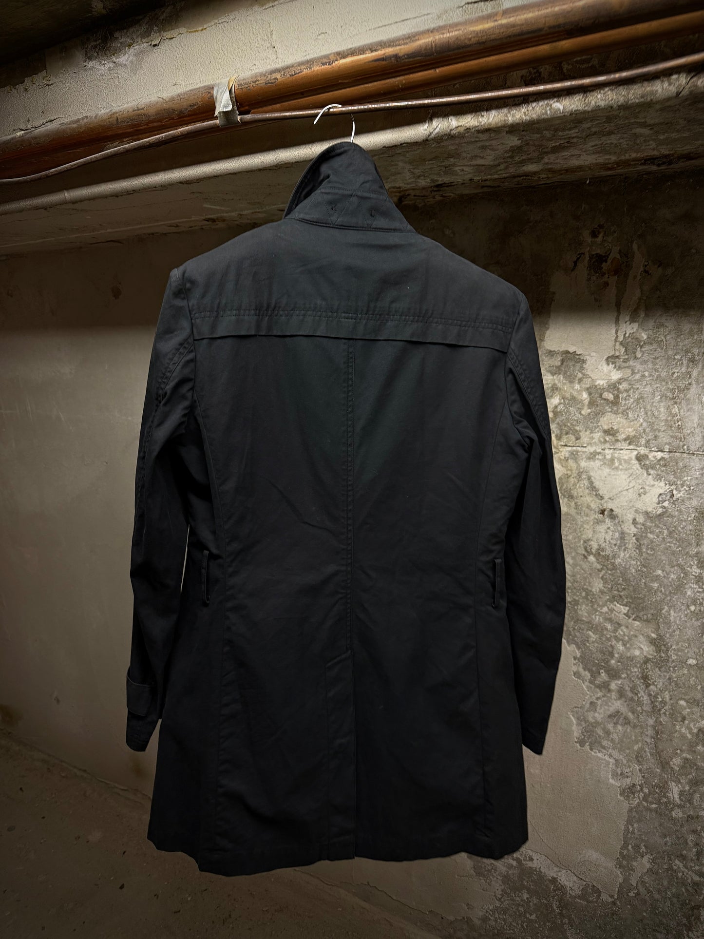 Tornado Mart Early 00s Quilt Lined Cotton Gaberdine Mac Coat