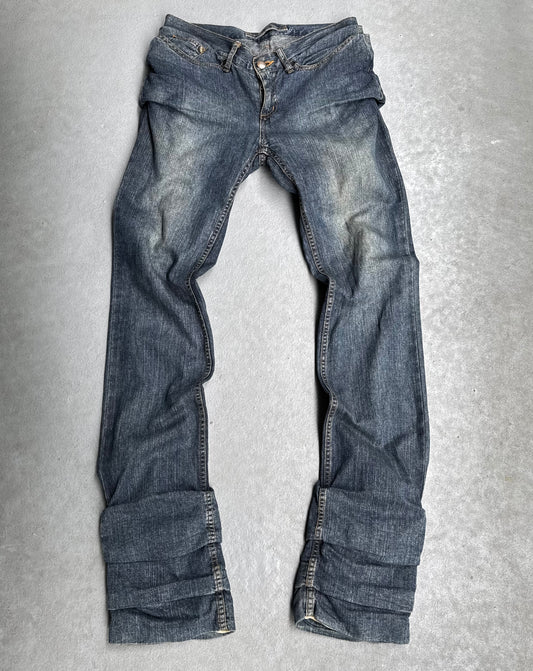 MiharaYasuhiro AW05 Washed Blue Layered Stack Denim
