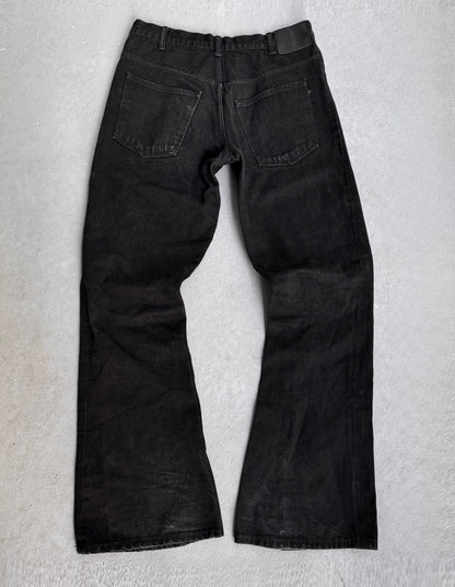 BACKBONE The Basis AW11 Washed Black Flare Denim