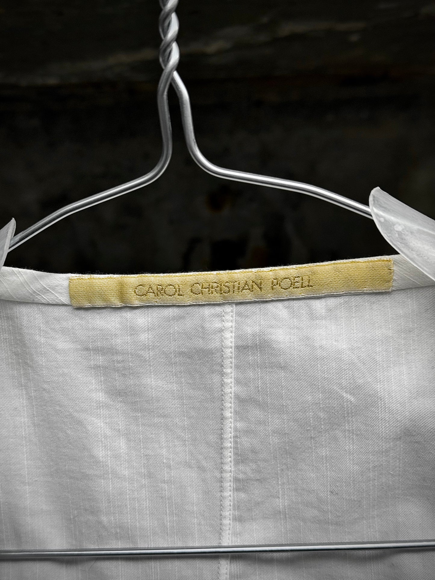 Carol Christian Poell 2010 FE-MALE 'CF/0911 FLAMMEN/1' Dead-end Striped Long Tank Top detail | DRIEW GARMENTS