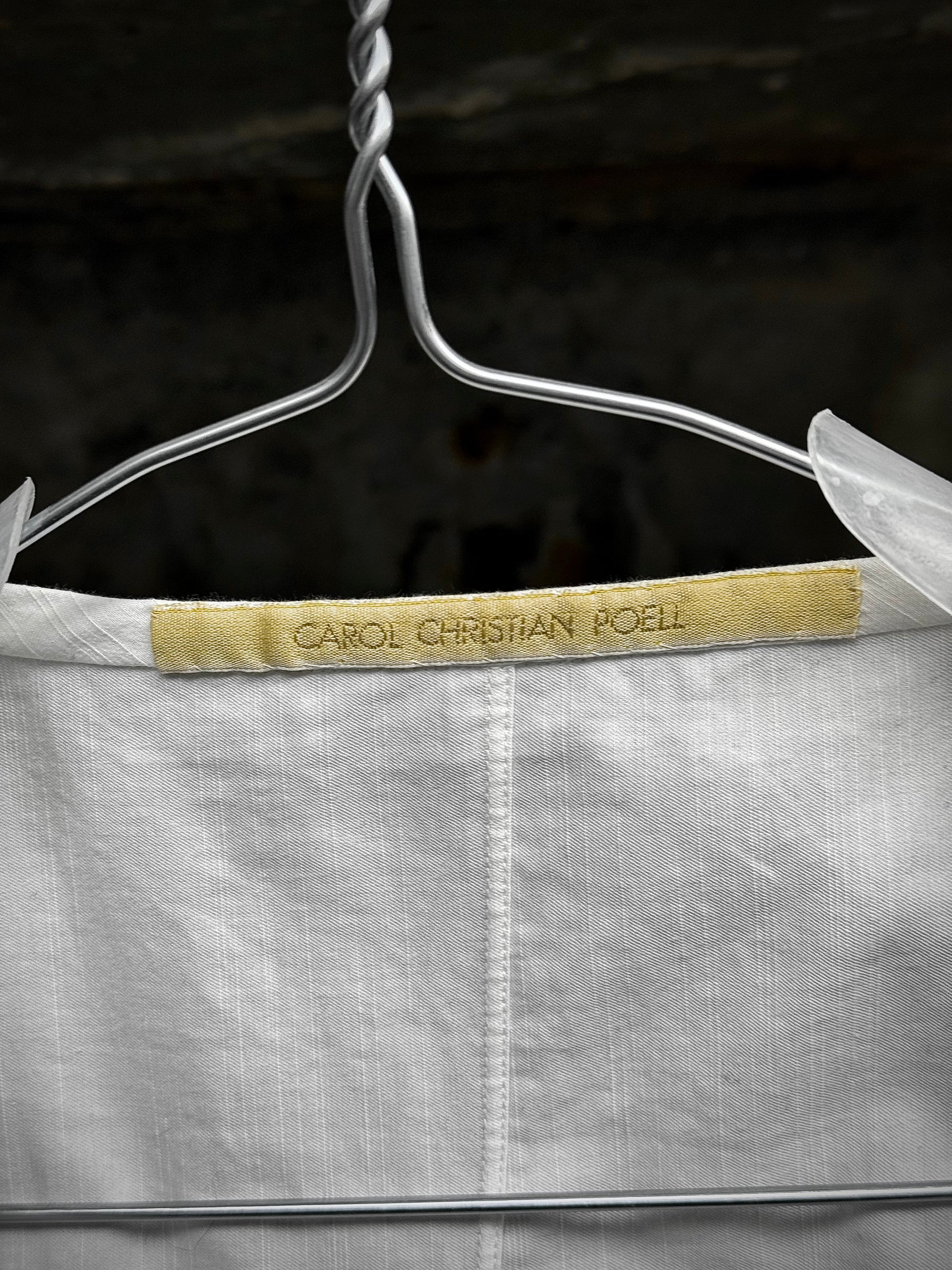 Carol Christian Poell 2010 FE-MALE 'CF/0911 FLAMMEN/1' Dead-end Striped Long Tank Top detail | DRIEW GARMENTS