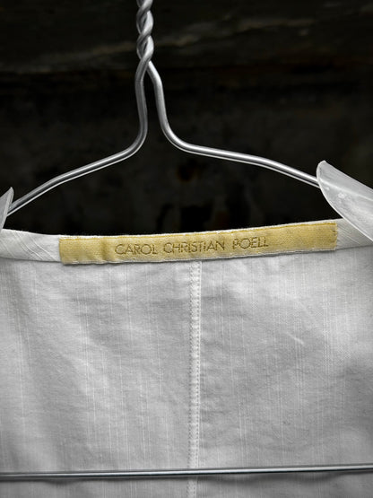 Carol Christian Poell 2010 FE-MALE 'CF/0911 FLAMMEN/1' Dead-end Striped Long Tank Top detail | DRIEW GARMENTS