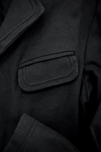 Jean Paul Gaultier Jean-Paul GAULTIER HOMME 90s Charcoal Grey Unlined Work Blazer detail | DRIEW GARMENTS