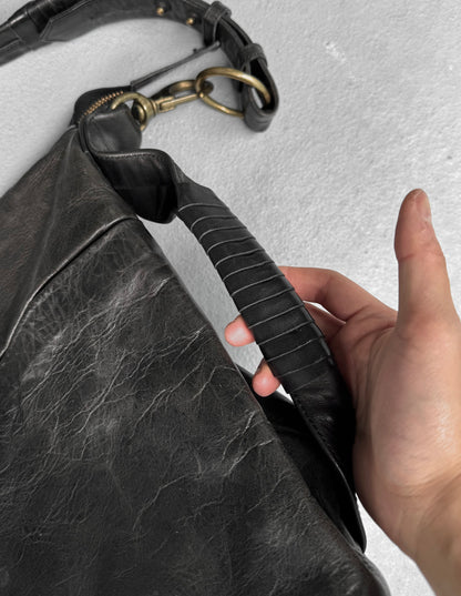 cornelian taurus by daisuke iwanaga ‘Combo Handle’ Horse Leather Boston Bag