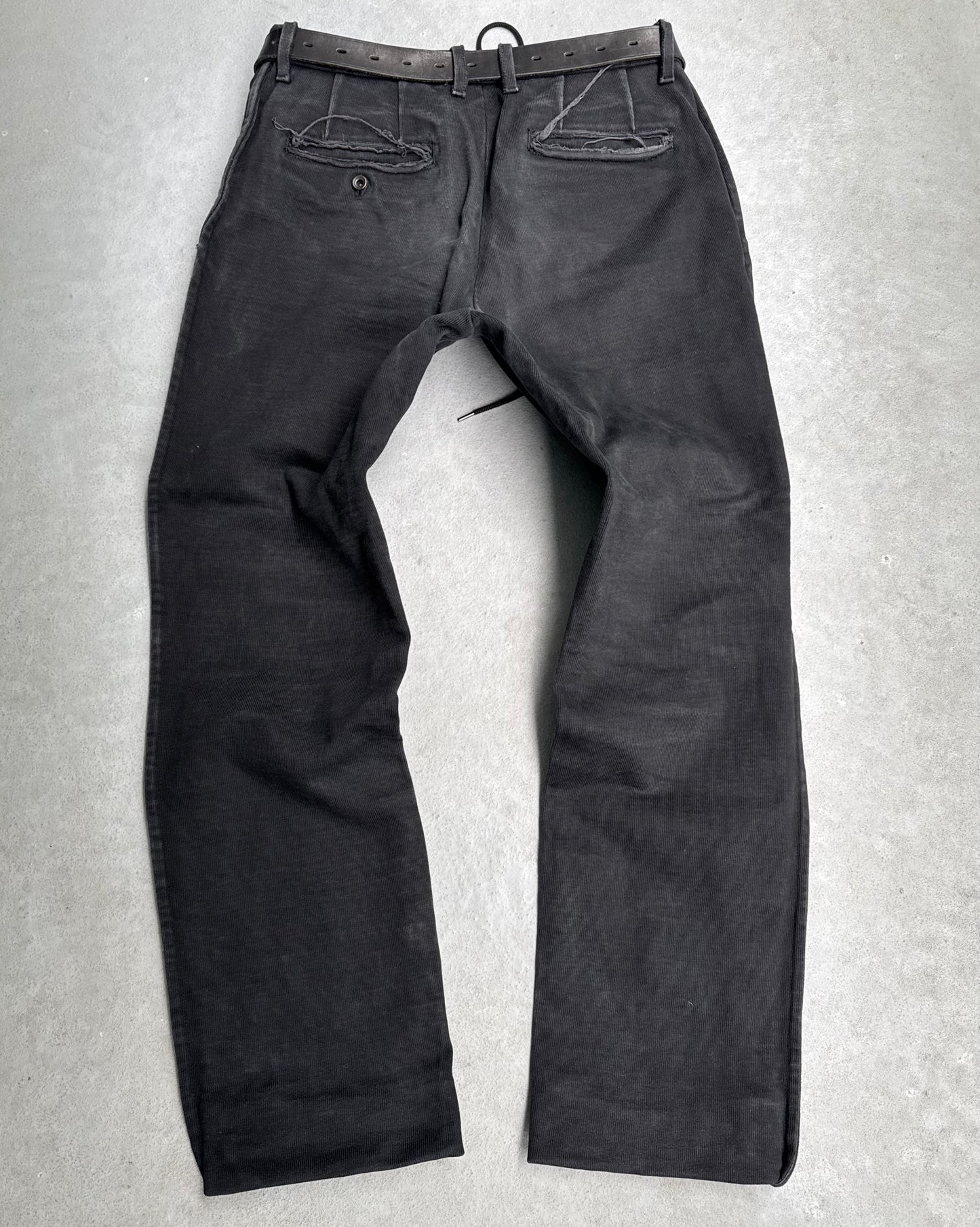 MiharaYasuhiro AW12 Frayed Heavy-duty Cotton Bootcut Pants