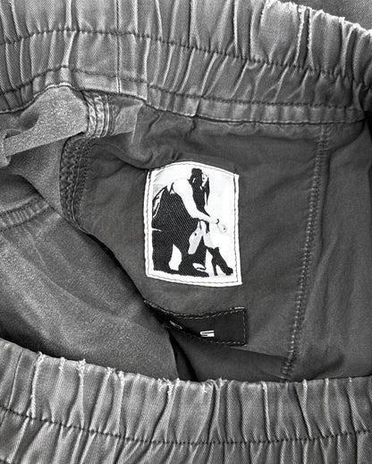 Rick Owens DRKSHDW AW16 "MASTODON" DRK DST Moleskin Drop-crotch Drawstring Pants