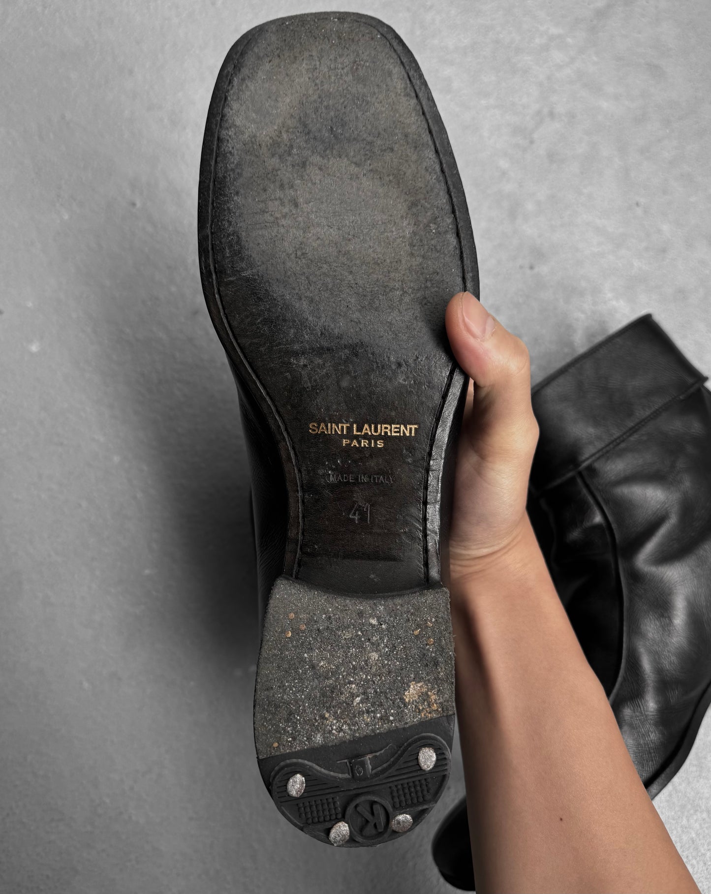 Saint Laurent Paris SS19 Age Leather ‘Miles 30’ Buckle Boots