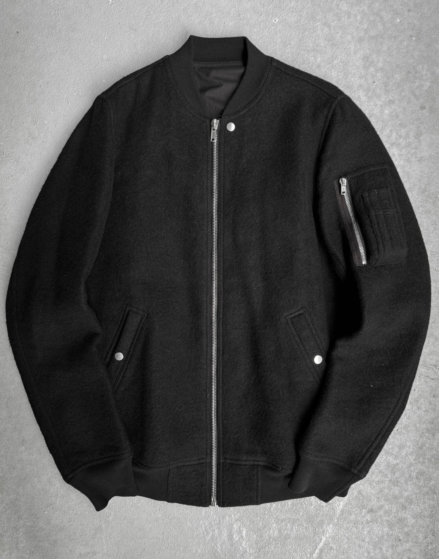 Rick Owens AW18 “SISYPHUS” Boiled Wool Padded Bomber Jacket