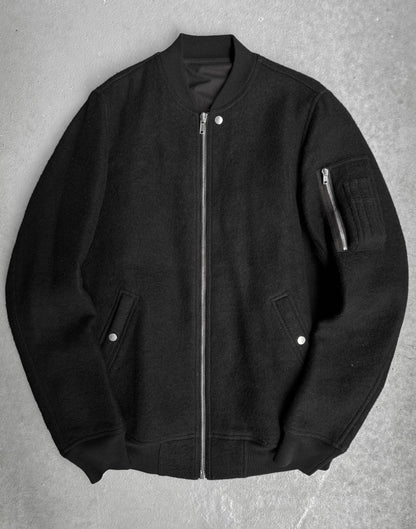 Rick Owens AW18 “SISYPHUS” Boiled Wool Padded Bomber Jacket