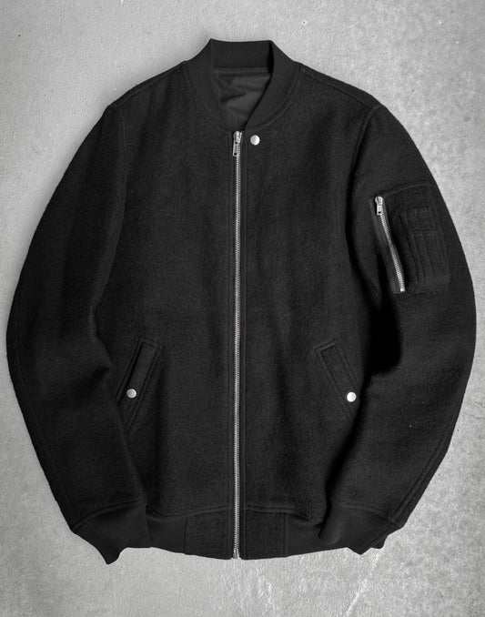 Rick Owens AW18 “SISYPHUS” Boiled Wool Padded Bomber Jacket