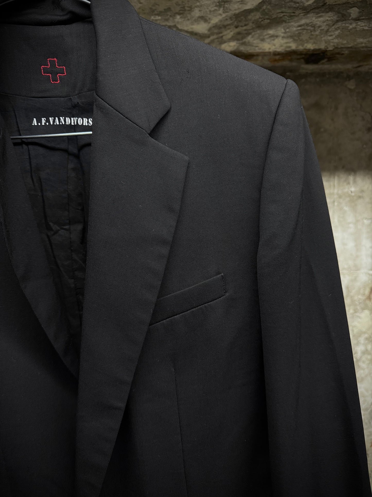 A.F.Vandevorst Early 00s Classic Notched Lapel Single Button Blazer detail | DRIEW GARMENTS