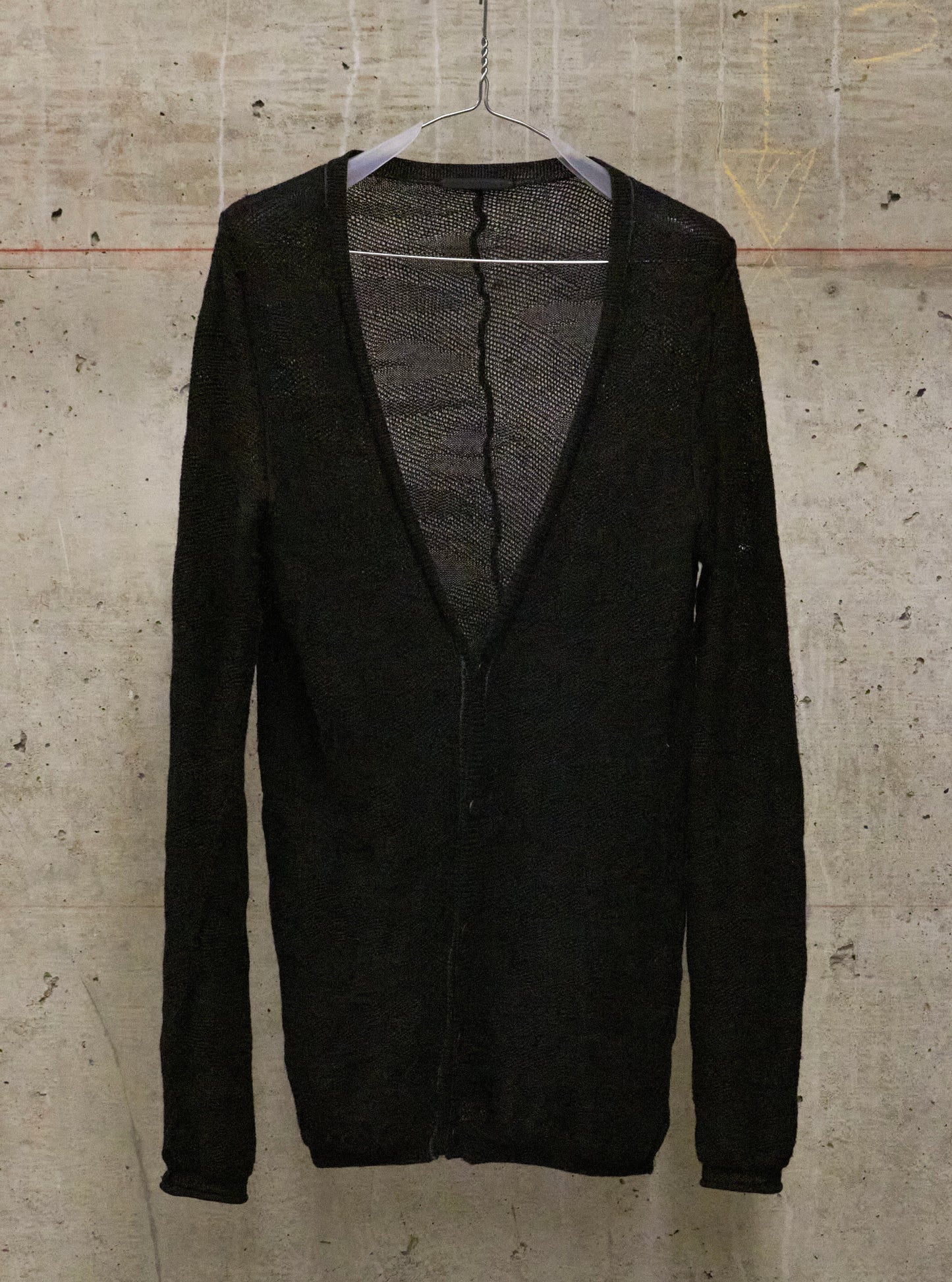 *SAMPLE* The Viridi-Anne AW11 Charcoal Grey Wool Linen Knit Cardigan