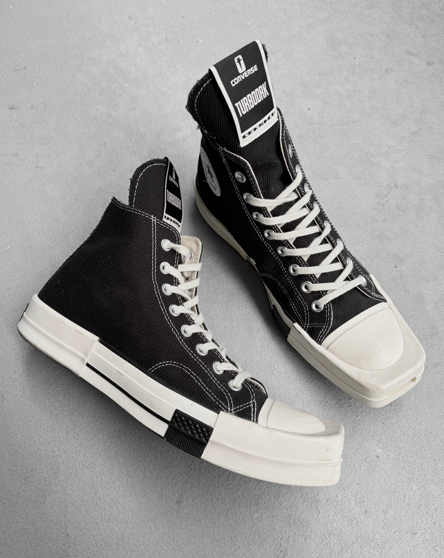 Rick Owens DRKSHDW x Converse “TURBODRK” Square-toe Sneakers