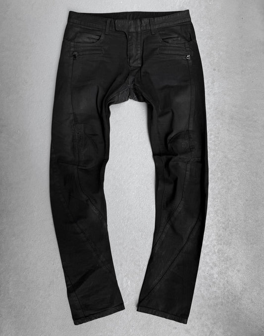 BALMAIN by Olivier Rousteing AW15 Distressed Light-wax Skinny Denim