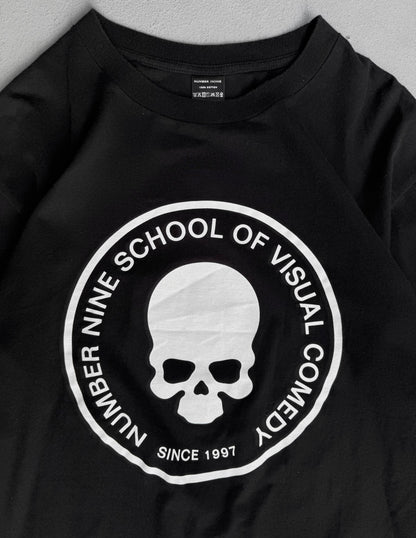 Number (N)ine Re-edition SS01 “Time Migration” School of Visual Comedy Graphic Skull T-shirt