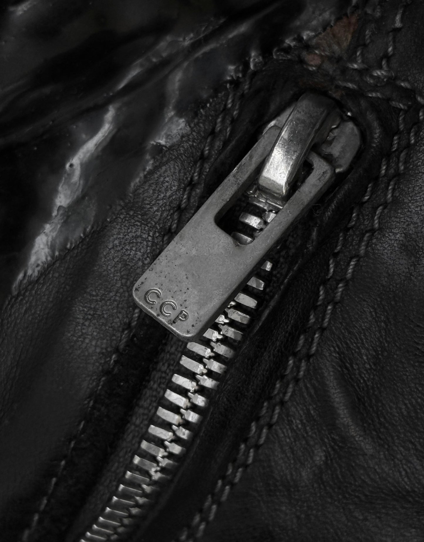 Carol Christian Poell ‘AM/2687PR CORS-PTC’ Objet-dyed Horse Leather Titanium Prosthetic Drip Tornado Zip Boots
