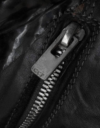Carol Christian Poell ‘AM/2687PR CORS-PTC’ Objet-dyed Horse Leather Titanium Prosthetic Drip Tornado Zip Boots