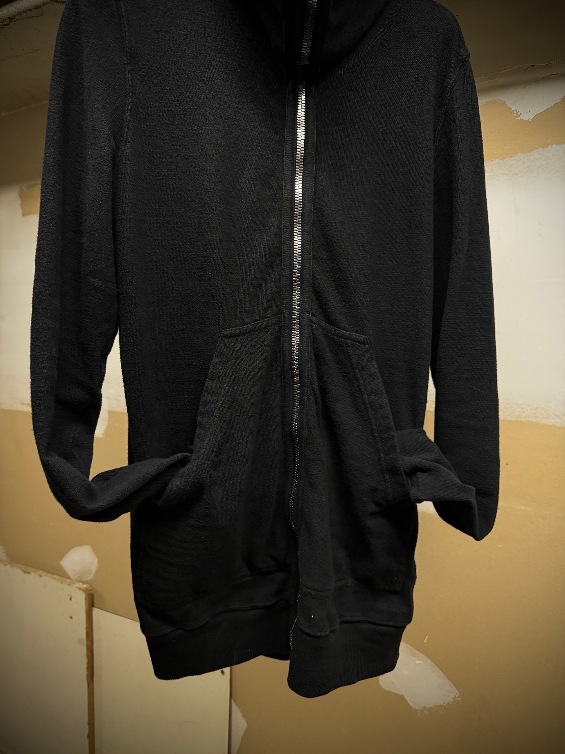 Rick Owens DRKSHDW AW16 "MASTODON" Black Cotton Gimp Hoodie detail | DRIEW GARMENTS
