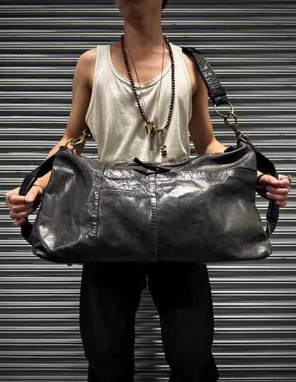 cornelian taurus by daisuke iwanaga ‘Combo Handle’ Horse Leather Boston Bag