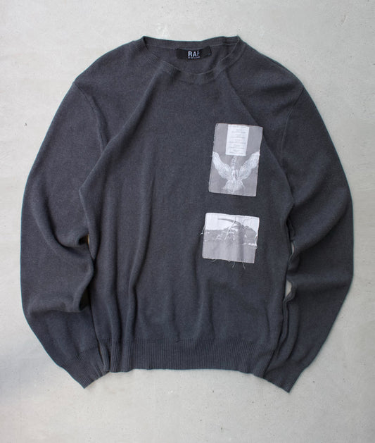 RAF by Raf Simons AW06 Peter de Potter’s Patched ‘New Buildings’ Work Sweatshirt