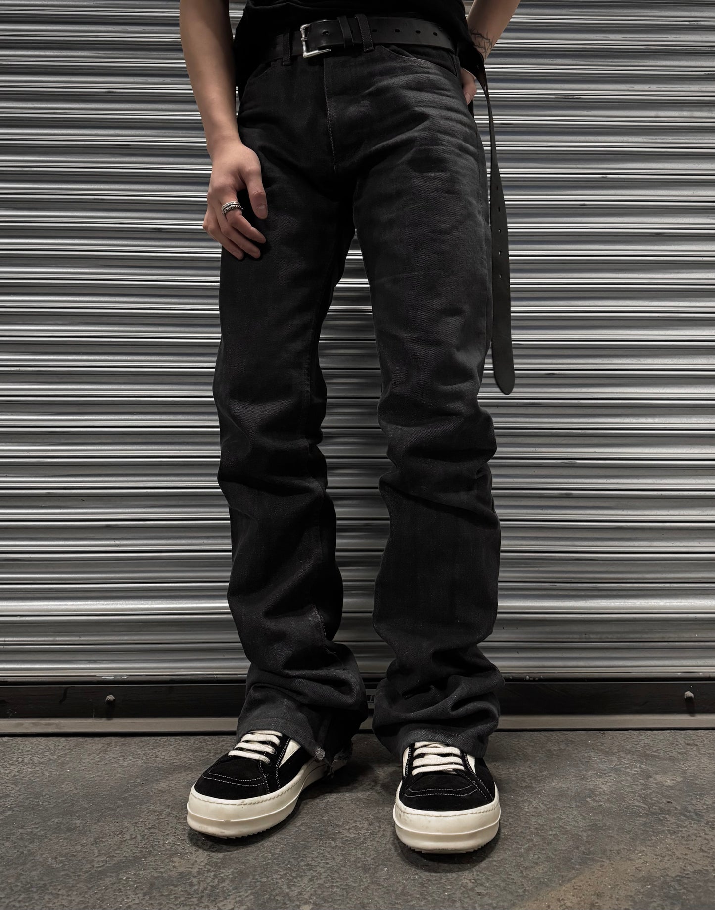 RipVanWinkle Early 00s Grey Flare Bootcut Denim