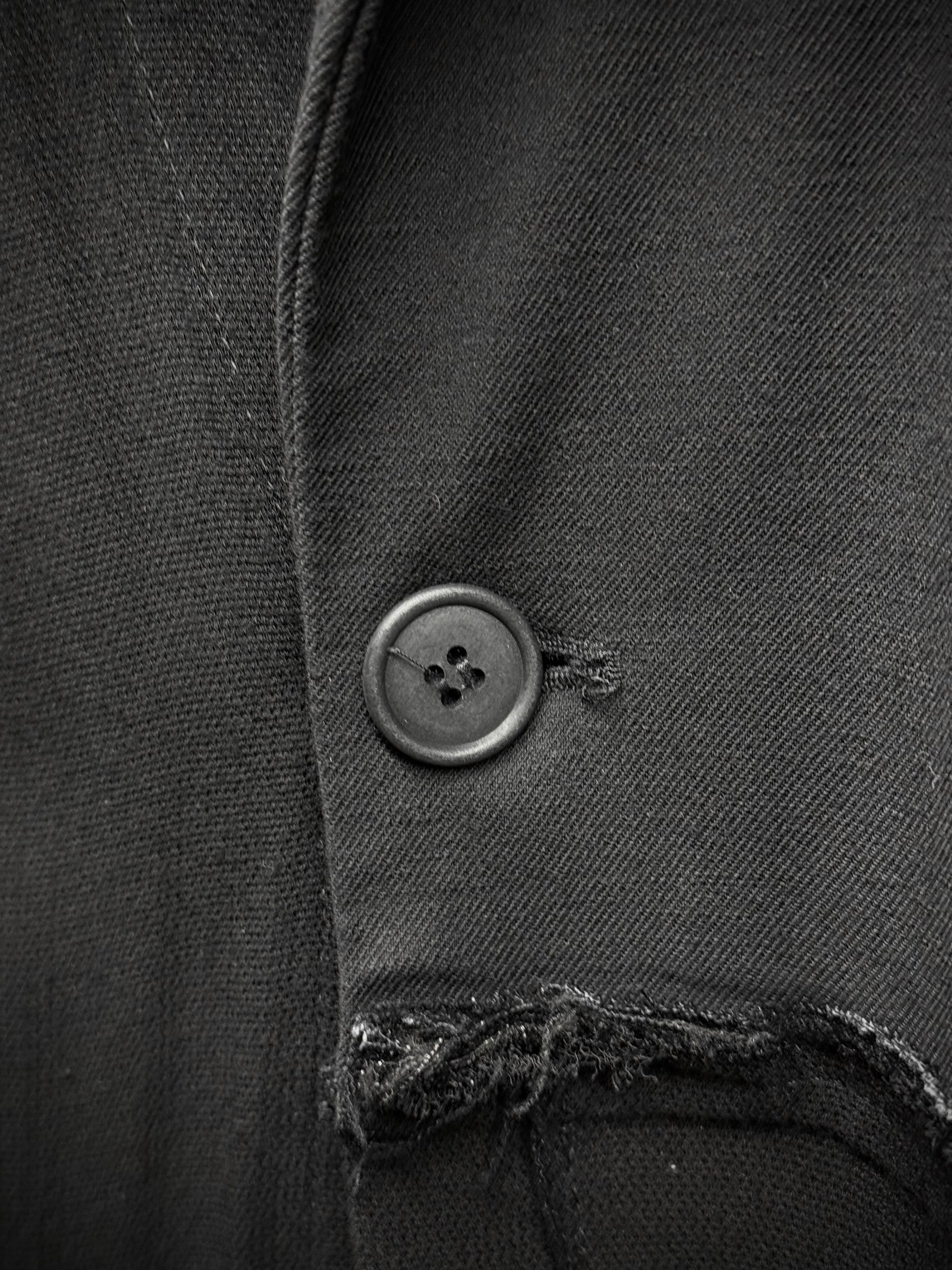 PAL OFFNER Frayed Edge Patchwork Light Coat detail | DRIEW GARMENTS