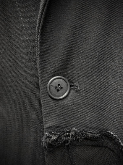 PAL OFFNER Frayed Edge Patchwork Light Coat detail | DRIEW GARMENTS