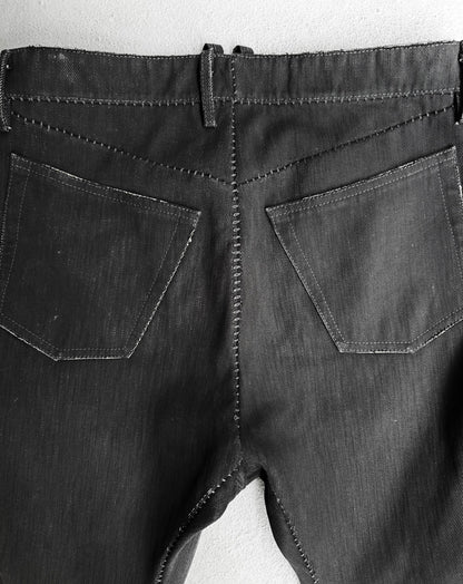 Carol Christian Poell ‘JM/2250 KIT-BW’ Overlock-Stitching J-Cut Denim