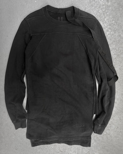 Rick Owens DRKSDHW AW05 "EXPLODER" Asymmetric Split Hem Long-sleeves Jumper
