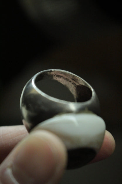 Carol Christian Poell 'MM/2144' Red Prosthetic Eye Silver Ring detail | DRIEW GARMENTS