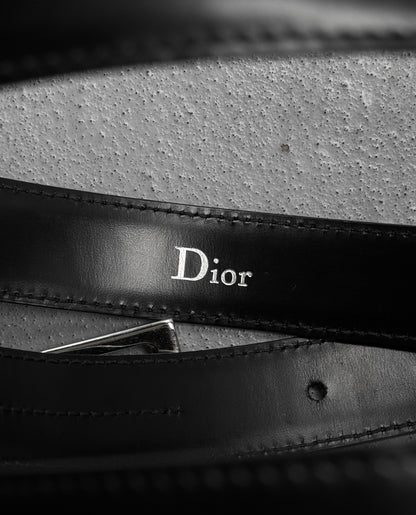 DIOR HOMME by Kris Van Assche Ealry 00's Black Leather Belt