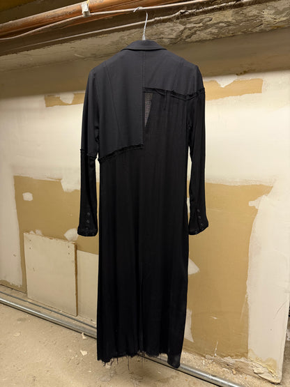 PAL OFFNER Frayed Edge Patchwork Light Coat detail | DRIEW GARMENTS