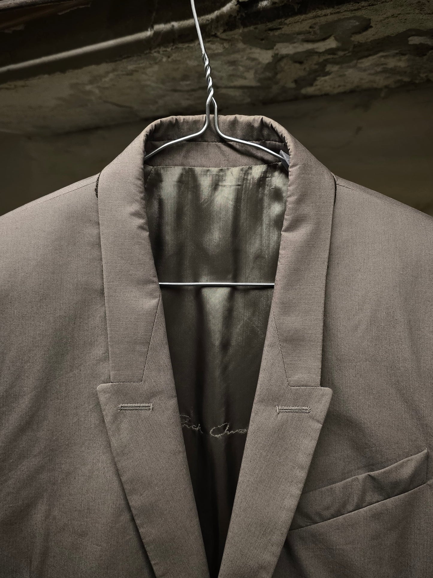 Rick Owens SS22 "FOGACHINE" DUST Moleskin Blazer