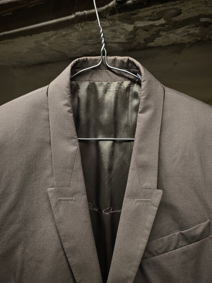 Rick Owens SS22 "FOGACHINE" DUST Moleskin Blazer