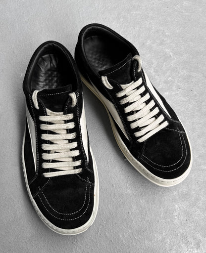 Rick Owens AW22 “STROBE” Calfskin Suede Leather Vintage Sneakers