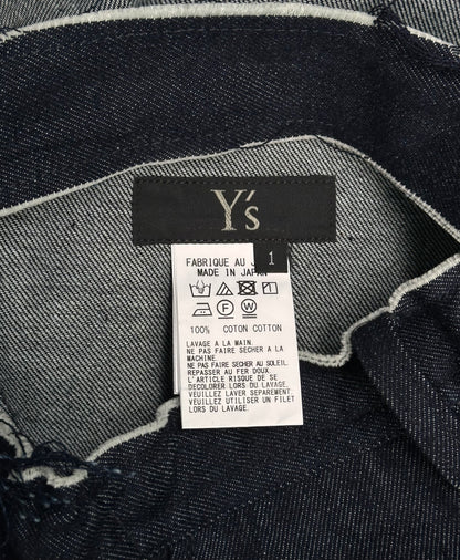 Y’s by Yohji Yamamoto SS05 Frayed Tape Line Bootcut Indigo Denim