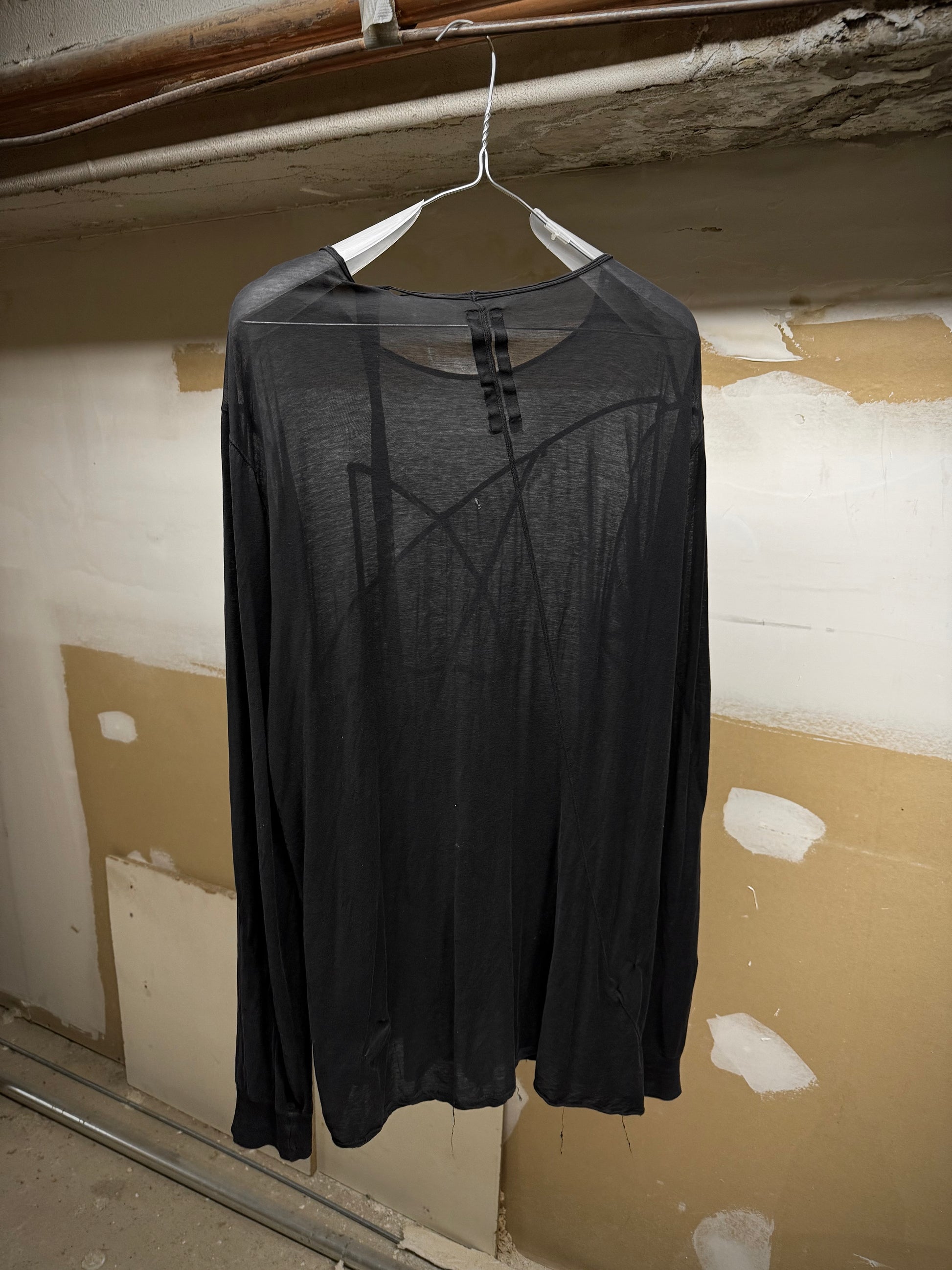 Rick Owens DRKSHDW AW12 "MOUNTAIN" Sheer Pentagram Long-sleeves detail | DRIEW GARMENTS