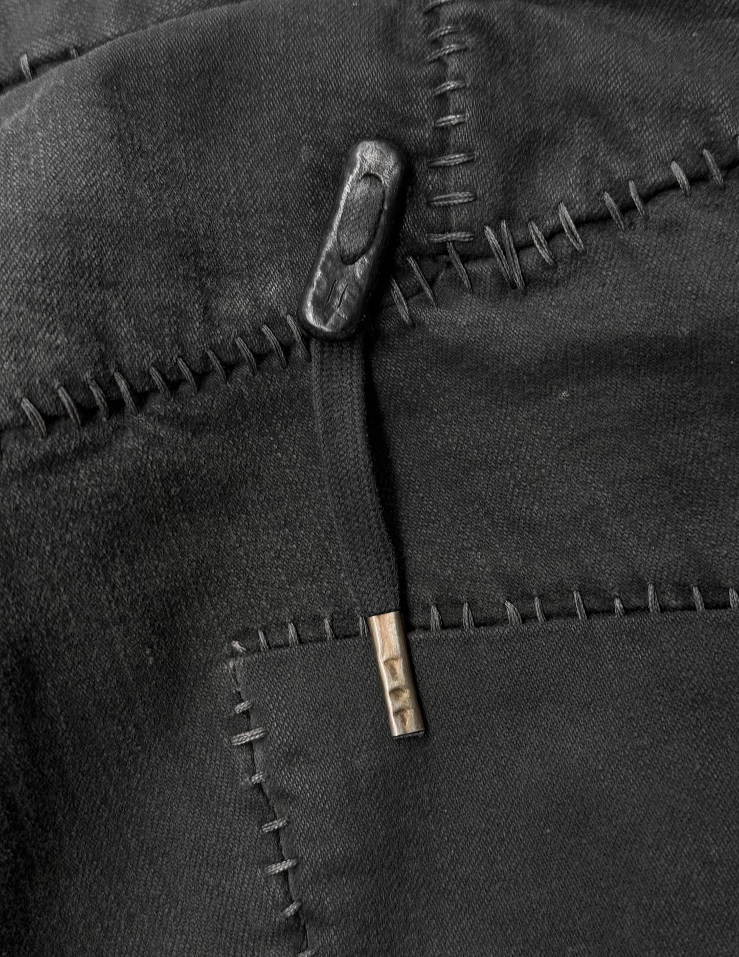 Boris Bidjan Saberi AW21 ‘P13-HS-TF FKU10001’ Dark Grey Stone Dyed Hand Stitch Denim