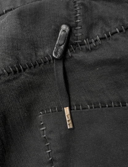 Boris Bidjan Saberi AW21 ‘P13-HS-TF FKU10001’ Dark Grey Stone Dyed Hand Stitch Denim