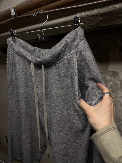 14thAddiction Early 00s Grey French Terry Drop-crotch Shorts detail | DRIEW GARMENTS